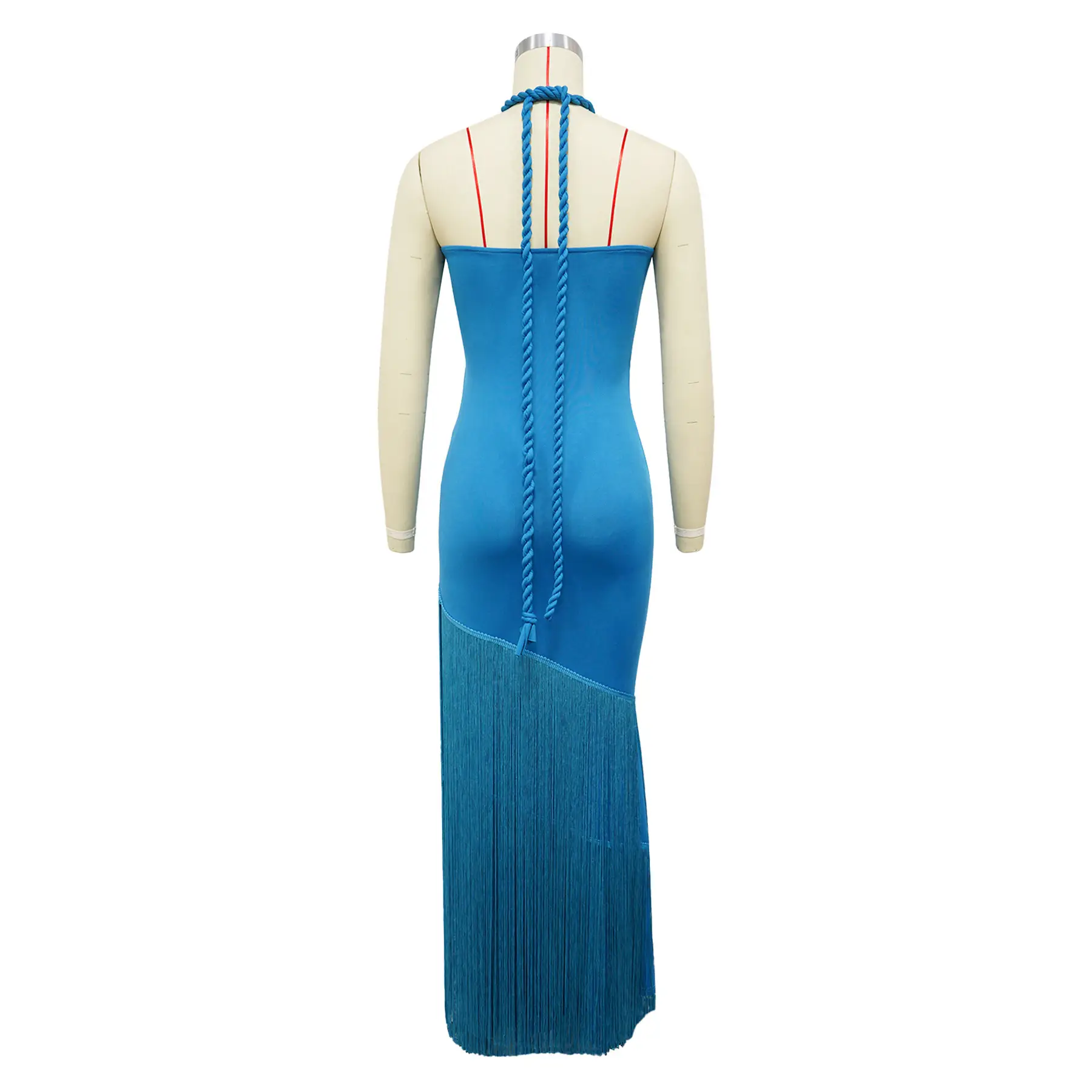 Summer Tassel Stitching Tube Top Dress