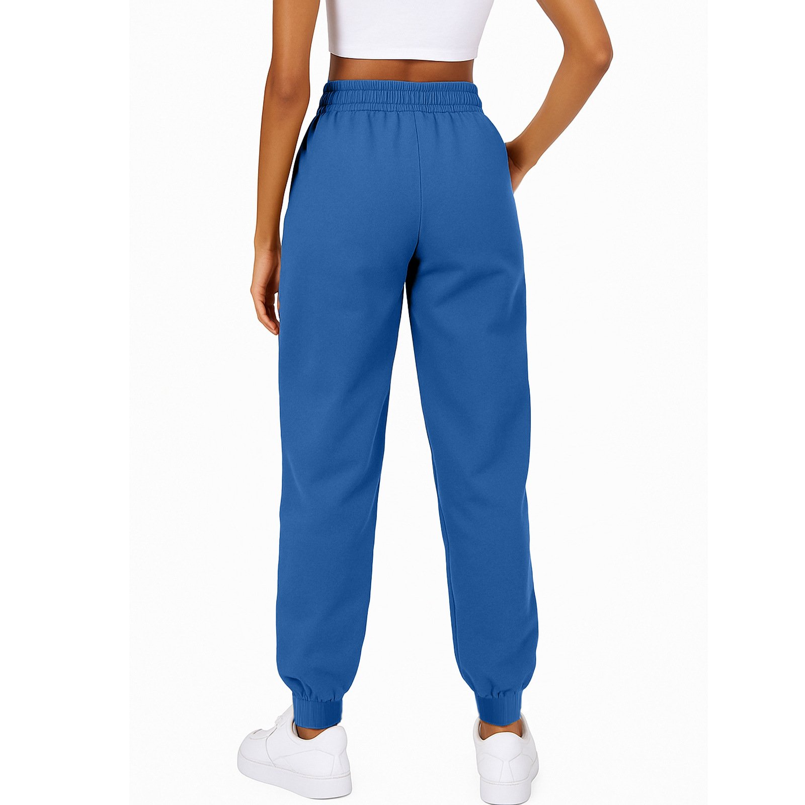 Women's Casual Solid-color Loose-fit Pocketed Sweatpants