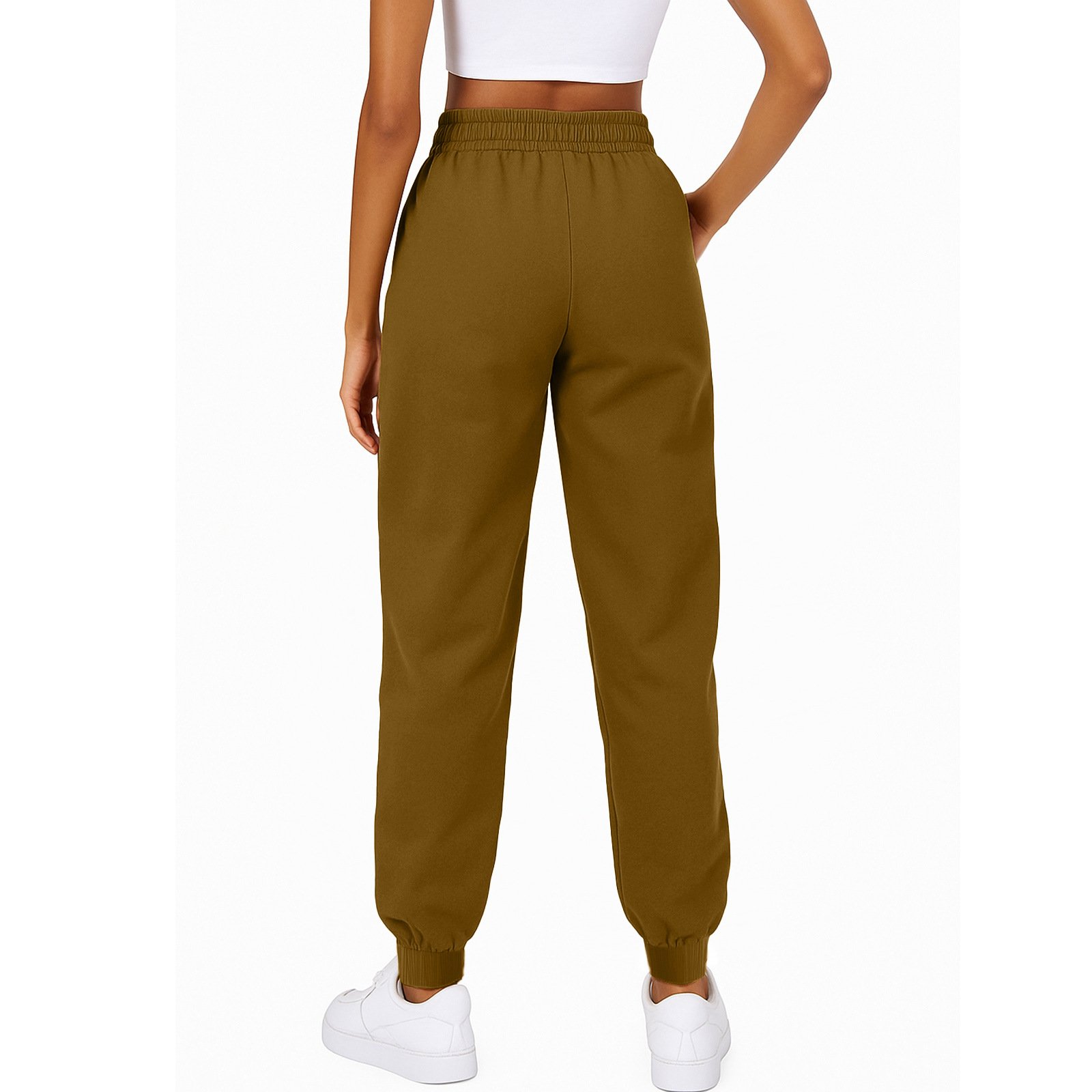 Women's Casual Solid-color Loose-fit Pocketed Sweatpants