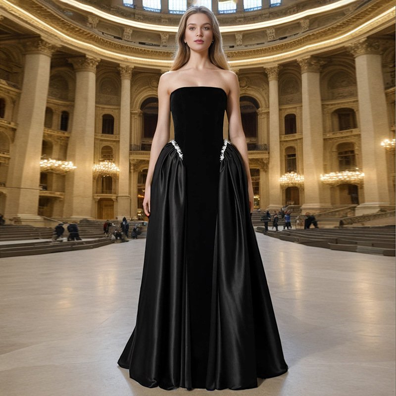 Design A Strapless Maxi Dress For Women