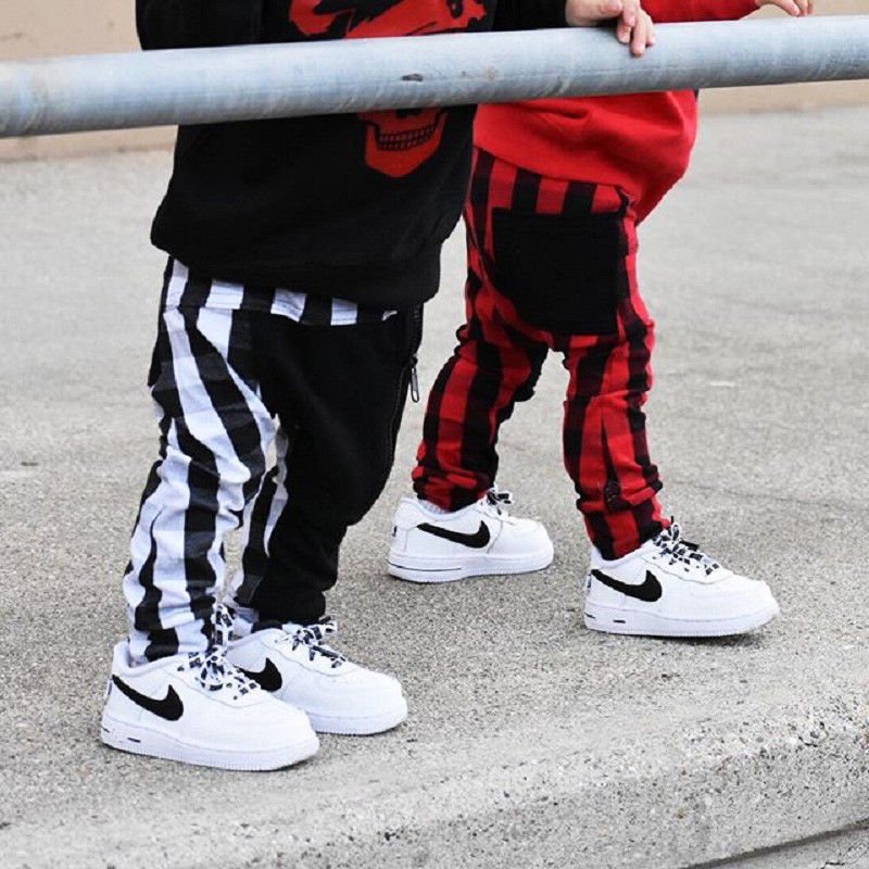 Pudcoco Boy Pants 1Y-6Y Fashion Toddler Kids Boys Plaid Bottom Pants Panty Harem Pants Trousers Casual
