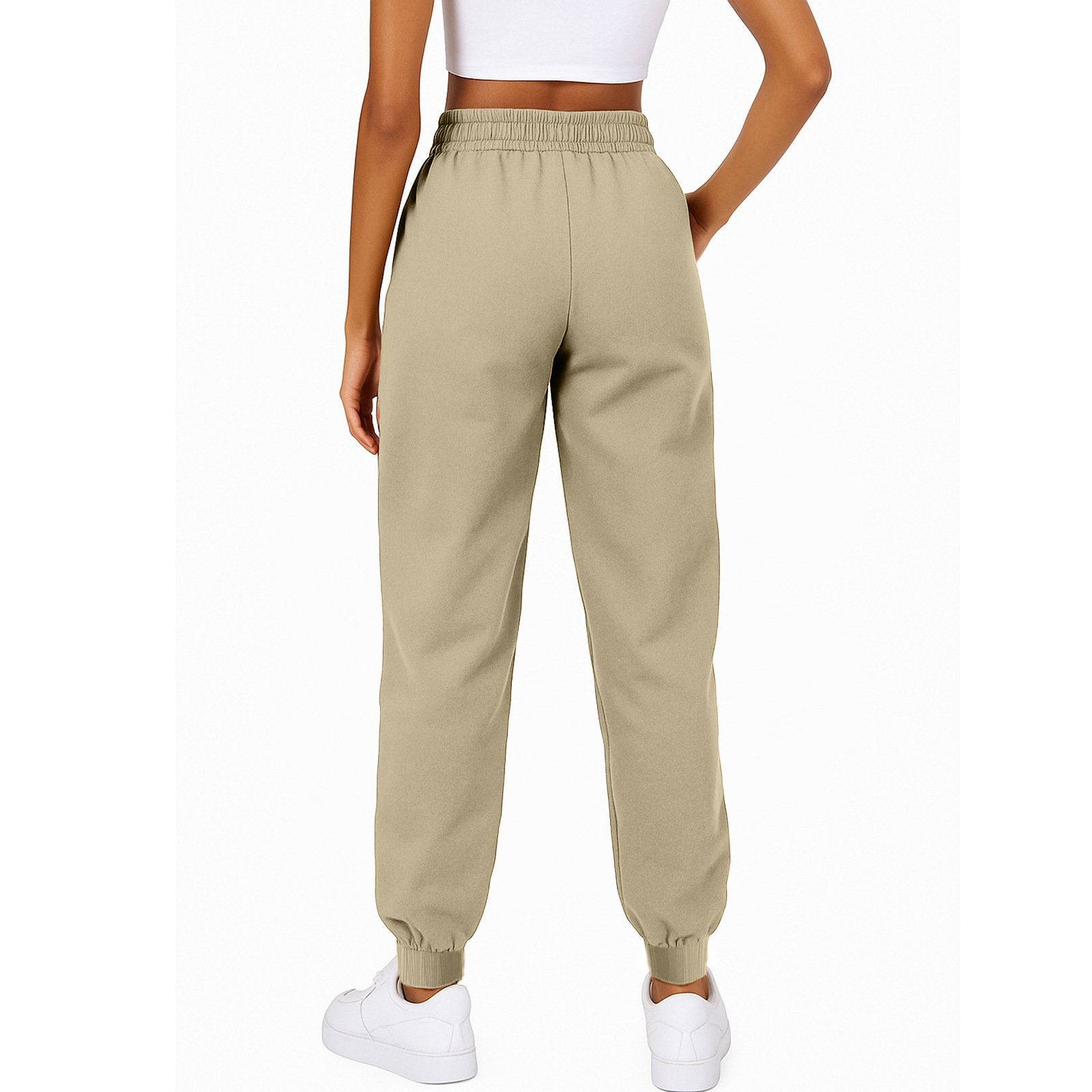 Women's Casual Solid-color Loose-fit Pocketed Sweatpants