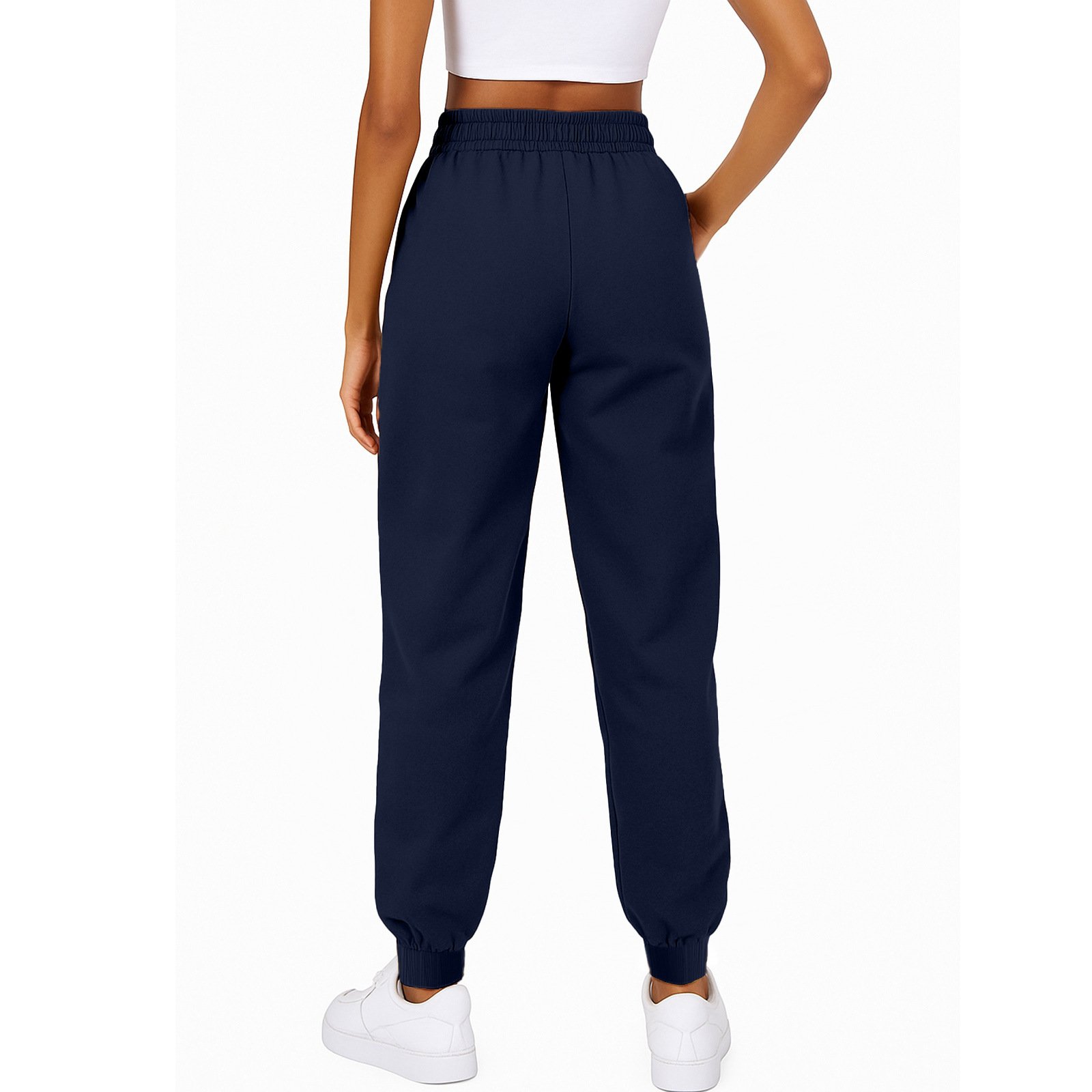 Women's Casual Solid-color Loose-fit Pocketed Sweatpants