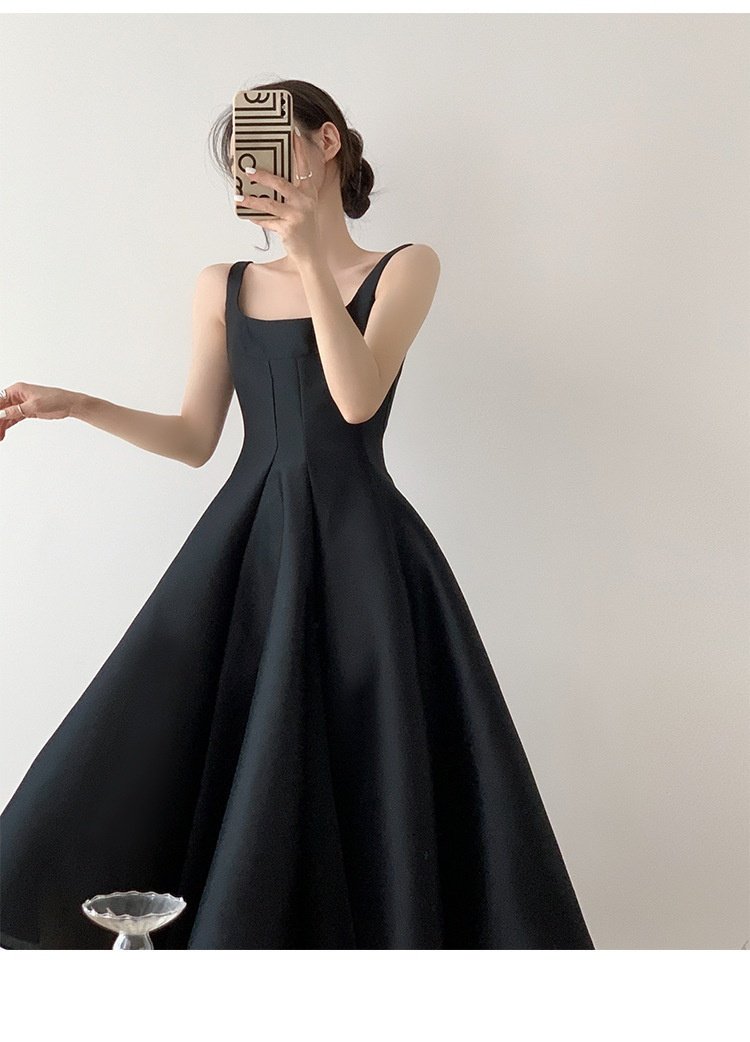 French Style Sleeveless Camisole Dress - Women's Slim Fit Minimalist Summer Short Dress