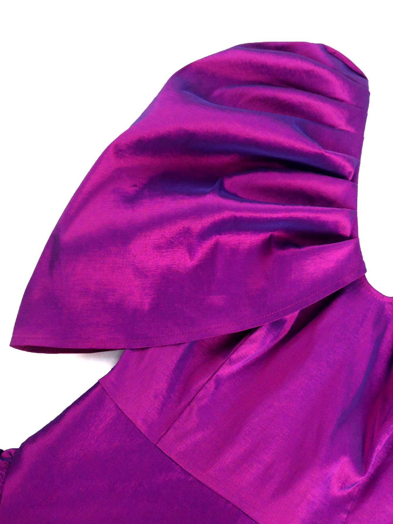 Puff Sleeve Evening Dress A Hem Pleated Banquet Dress