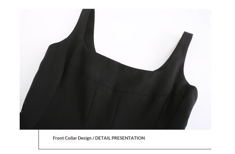 French Style Sleeveless Camisole Dress - Women's Slim Fit Minimalist Summer Short Dress