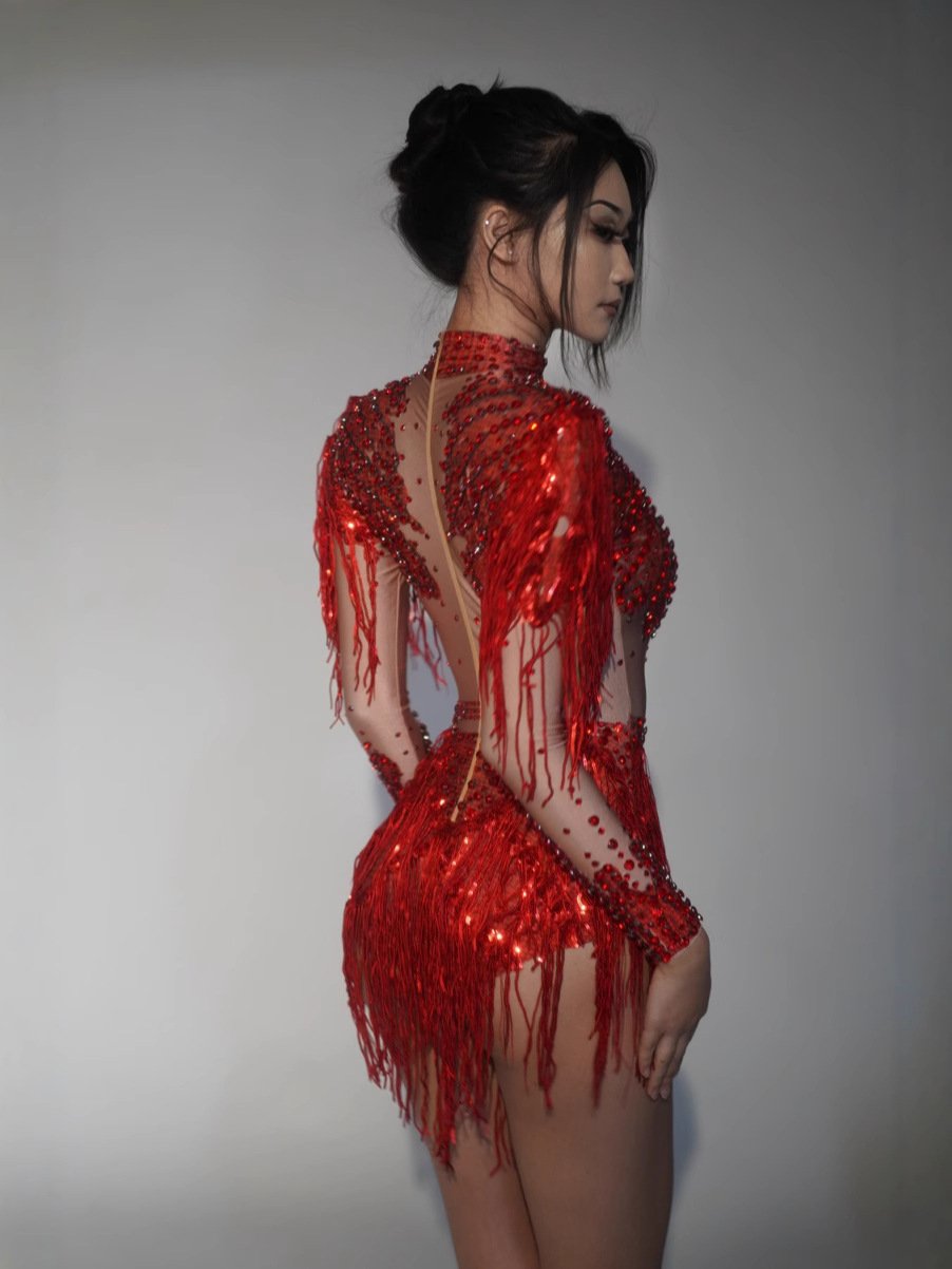 Sexy Bar Dancing Short Dress For Commercial Performance Stage
